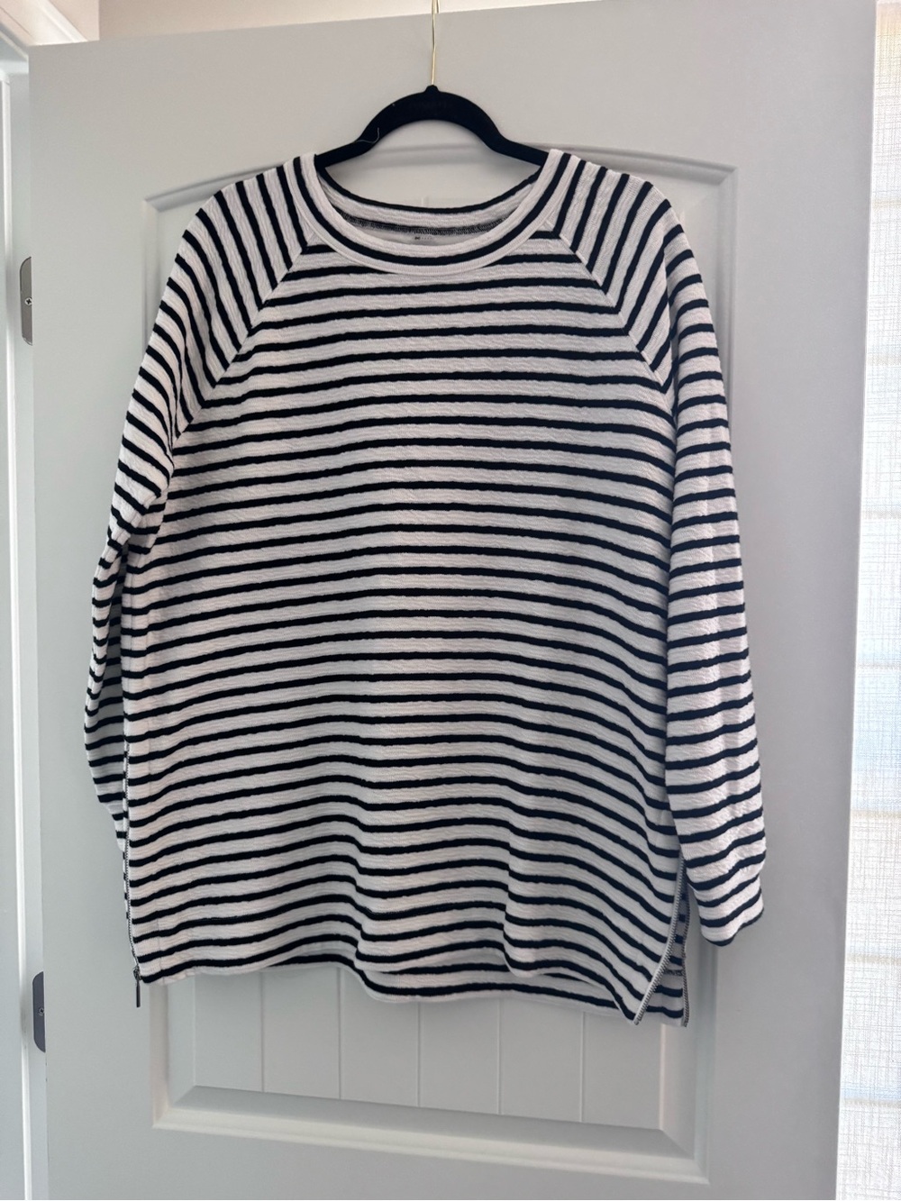 Lou & Grey Black and White Striped Tunic Top